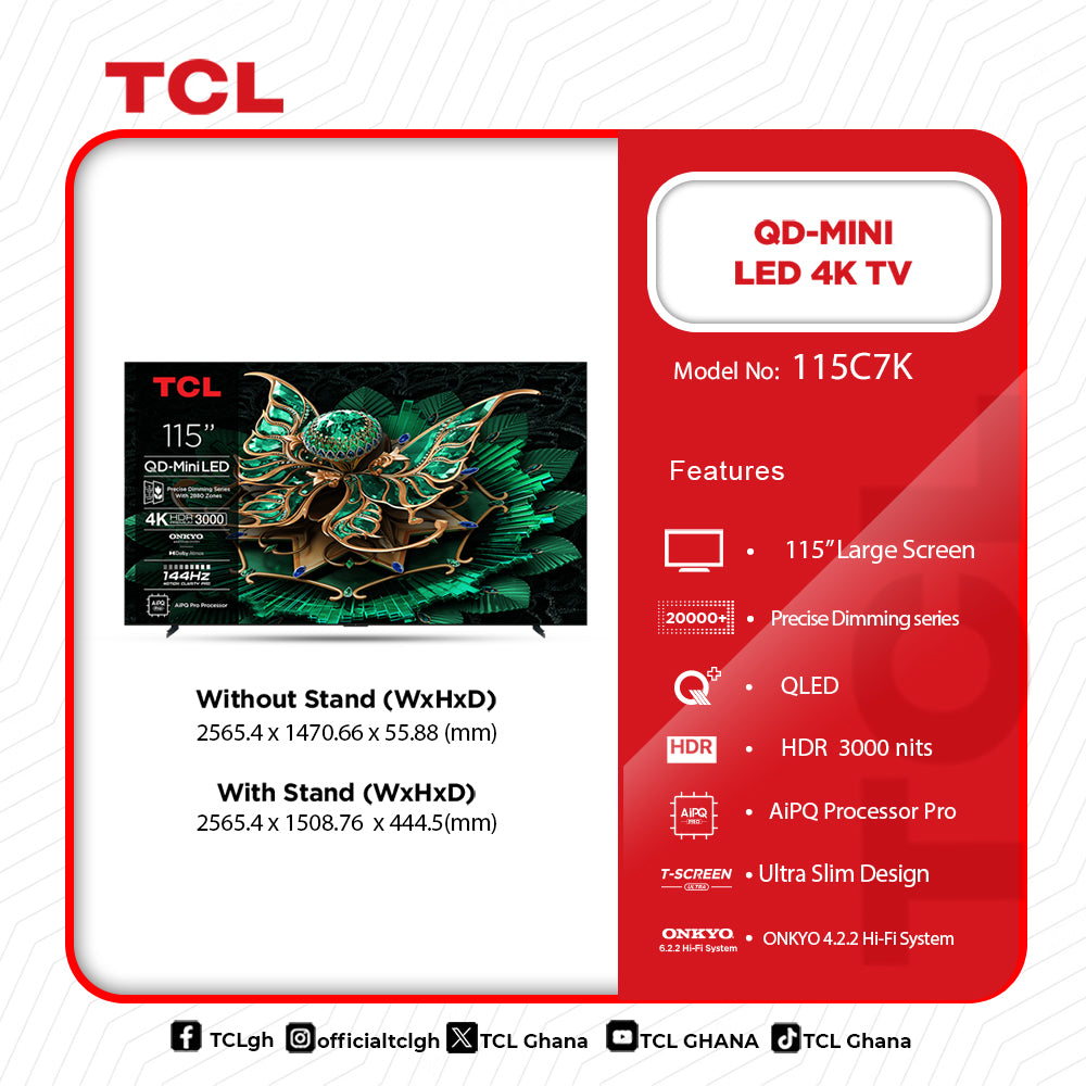 TCL 115" QD-Mini LED 4K Smart Android Television – Model 115C7K – view 2
