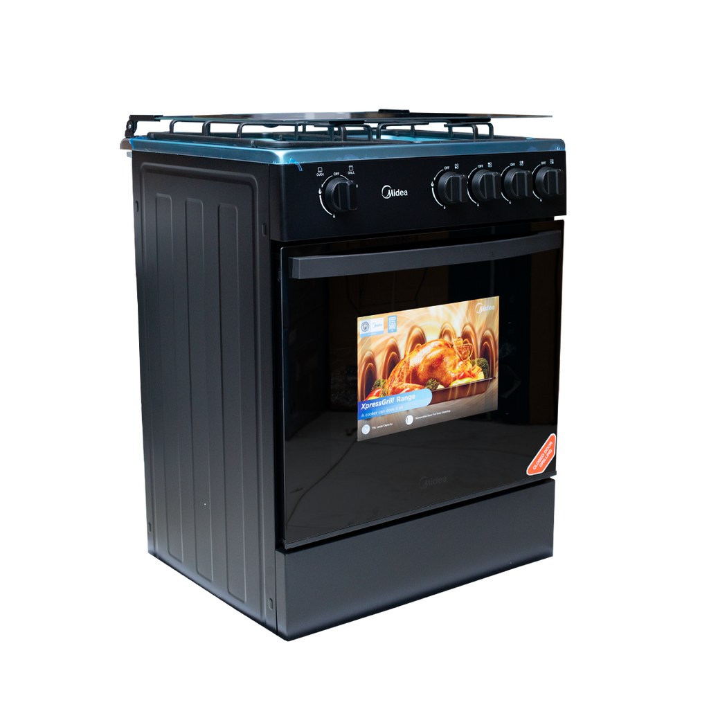 Midea 60 x 60 cm 4-Burner Gas Cooker with Grill – Model 24TMG4G081-B