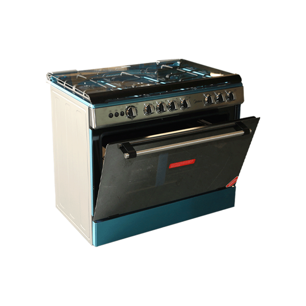Midea 90 x 60 cm 5-Burner Gas Cooker with Grill – Model 36LMG5G027-C – view 2