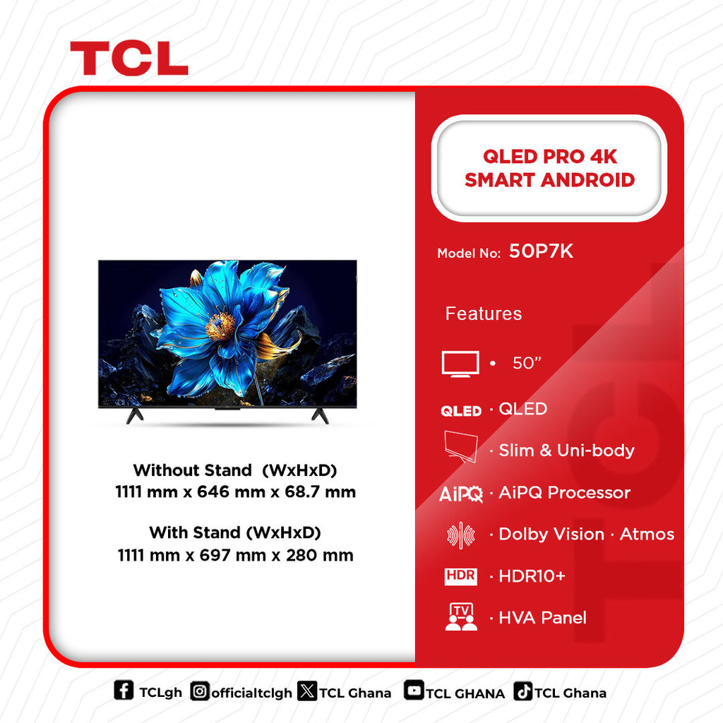 TCL 50" QLED Pro 4K Smart Android Television – Model 50P7K – view 2