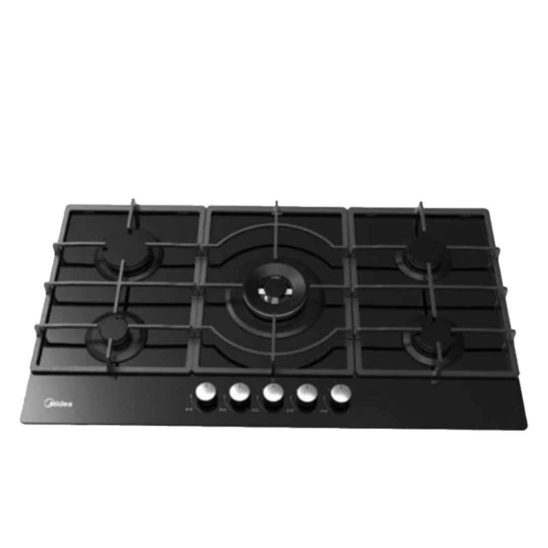 Midea 90 cm 5-Burner Black Glass Built-in Gas Hob – Model 90GQ095 – view 2