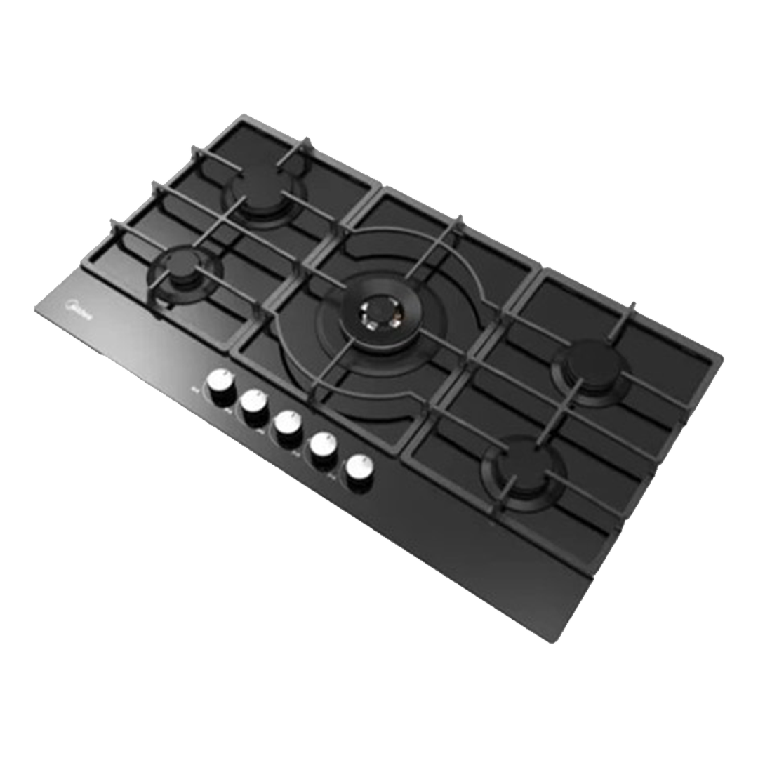 Midea 90 cm 5-Burner Black Glass Built-in Gas Hob – Model 90GQ095 – view 3