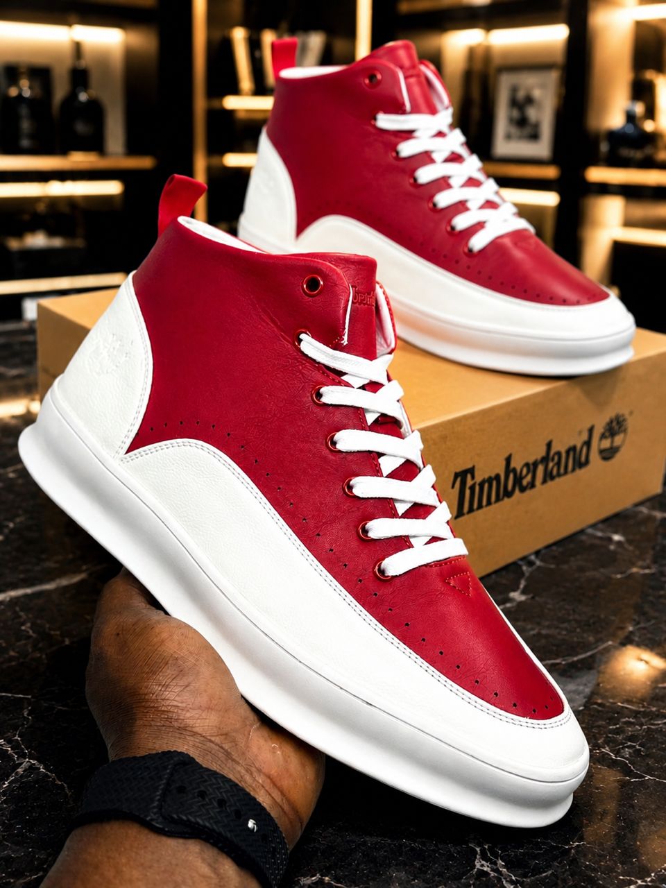 Timberland Urban Executive High-Top Sneakers - Black and White