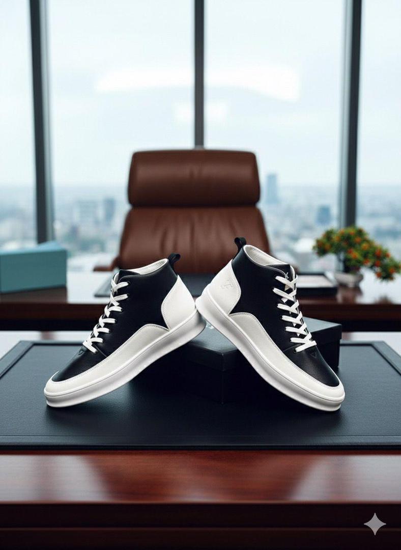 Timberland Urban Executive High-Top Sneakers - Black and White