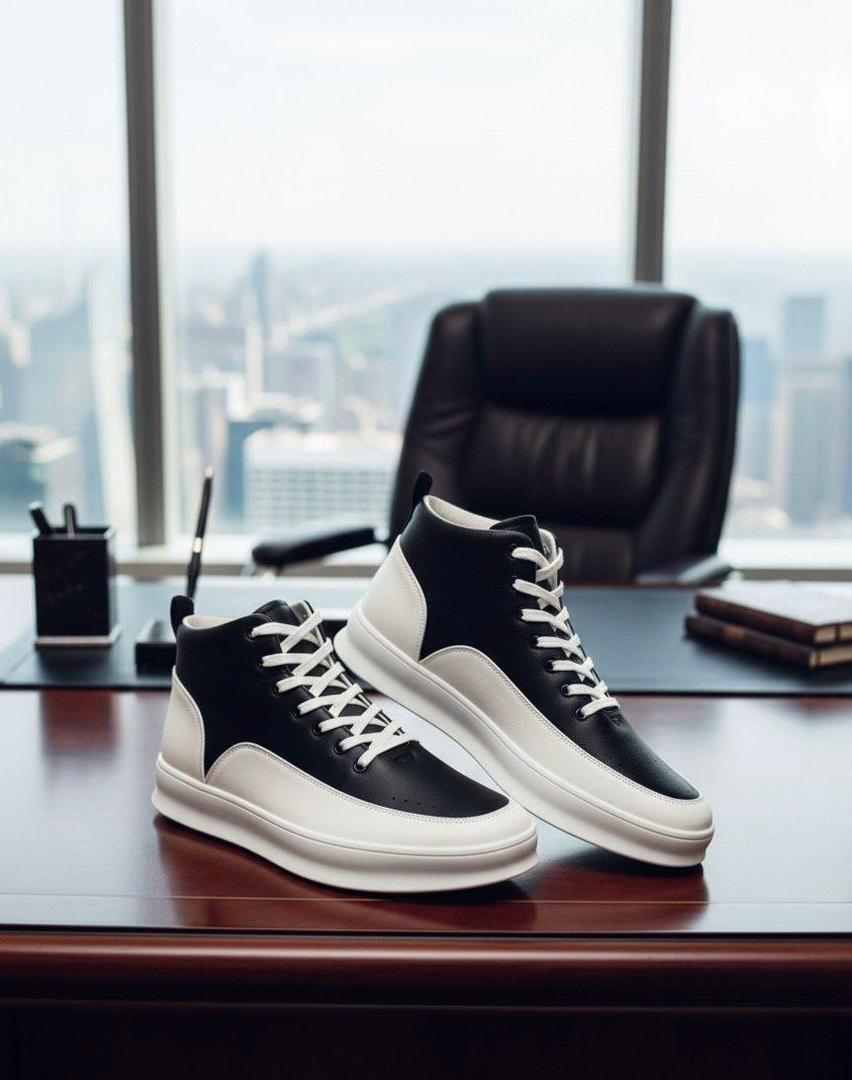 Timberland Urban Executive High-Top Sneakers - Black and White