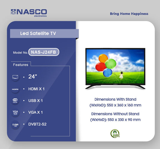 NASCO 24″ LED FHD Digital Satellite Television