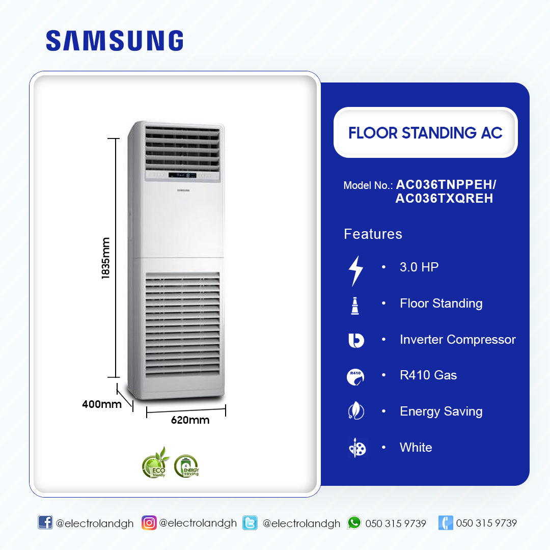 Samsung 36,000 BTU Floor Standing Inverter Air Conditioner – Model AC036TNPPEH/AC036TXQREH