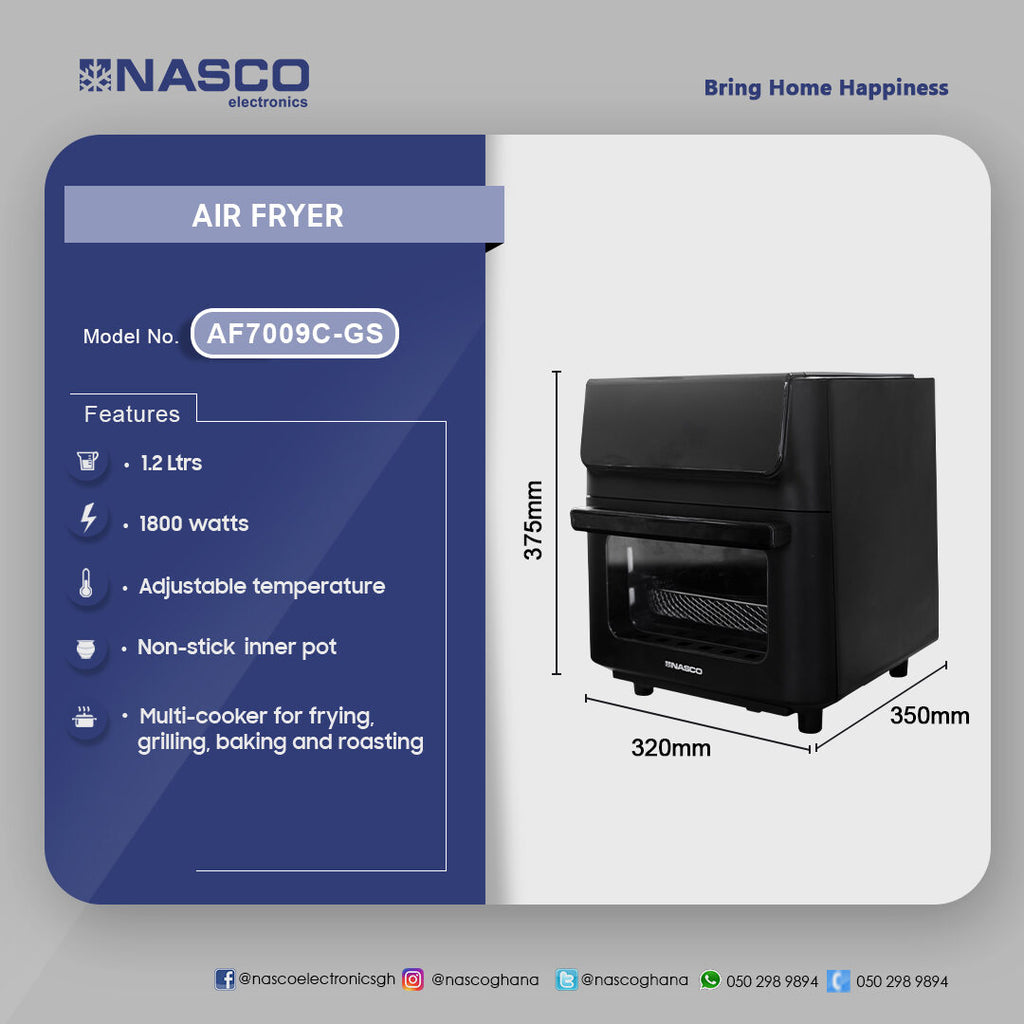 Nasco 1.2 L Air Fryer – Model AF7009C-GS – view 4