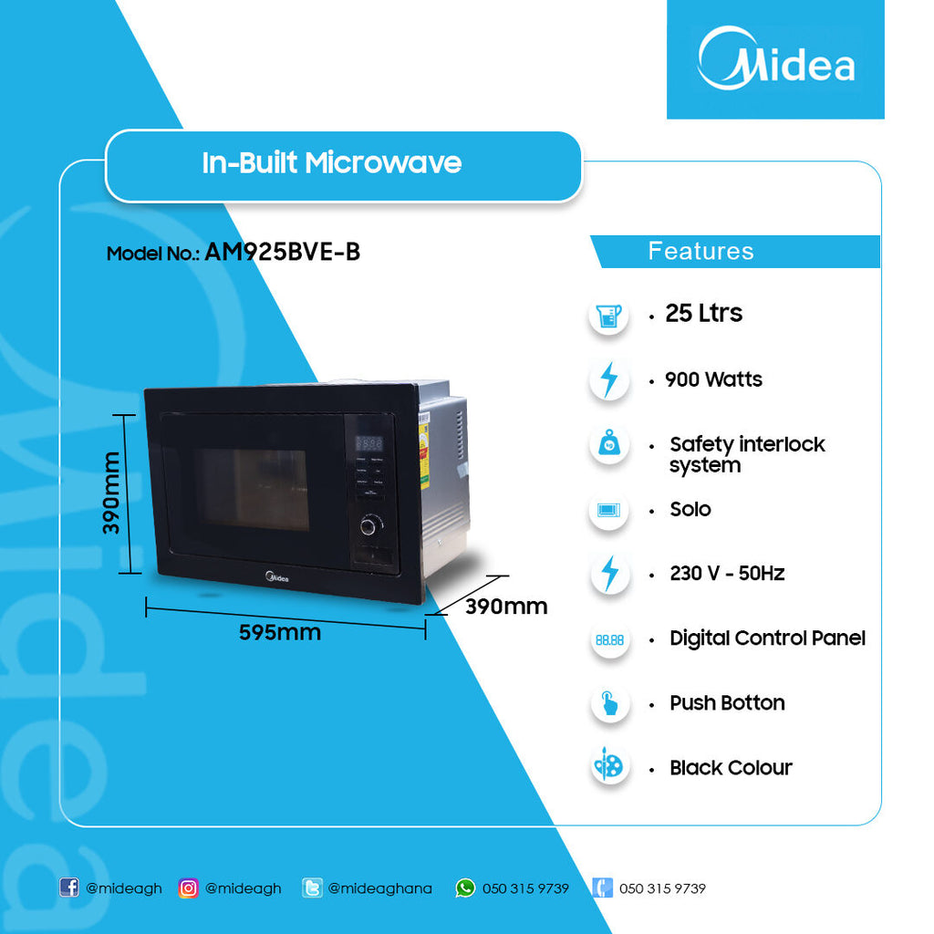 Midea 25 L Microwave Oven – Model AM925BVE-B – view 2