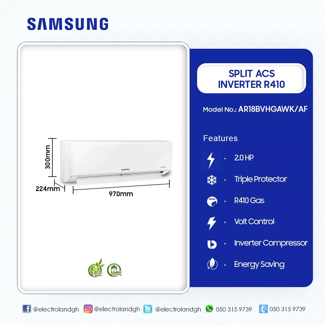 Samsung 2.0 HP Split Inverter Air Conditioner – Model AR18BVHGAWK/AF