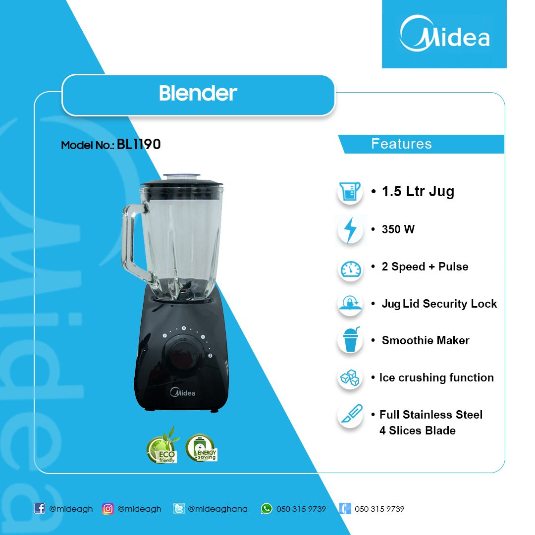 Midea 1.5 L Table Blender – Model BL1190 – view 2