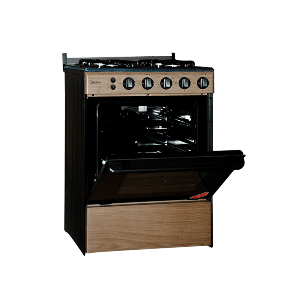 Midea 60 x 60 cm 4-Burner Gas Cooker with Oven and Grill – Model BMG6060-WD – view 4