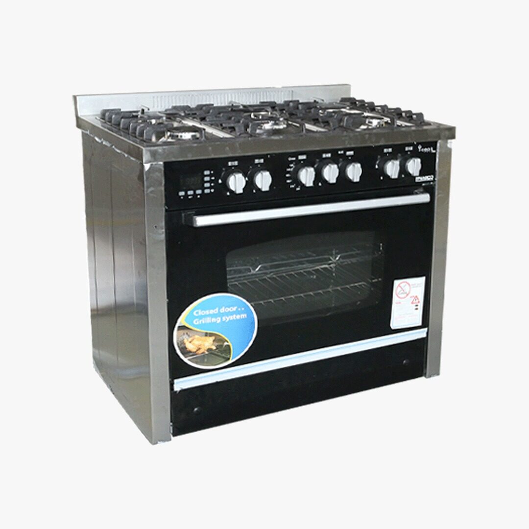 Nasco 60 x 90 cm 5-Burner Gas Cooker with Oven and Grill – Model C6090SS-1GC-511-IDSP-S