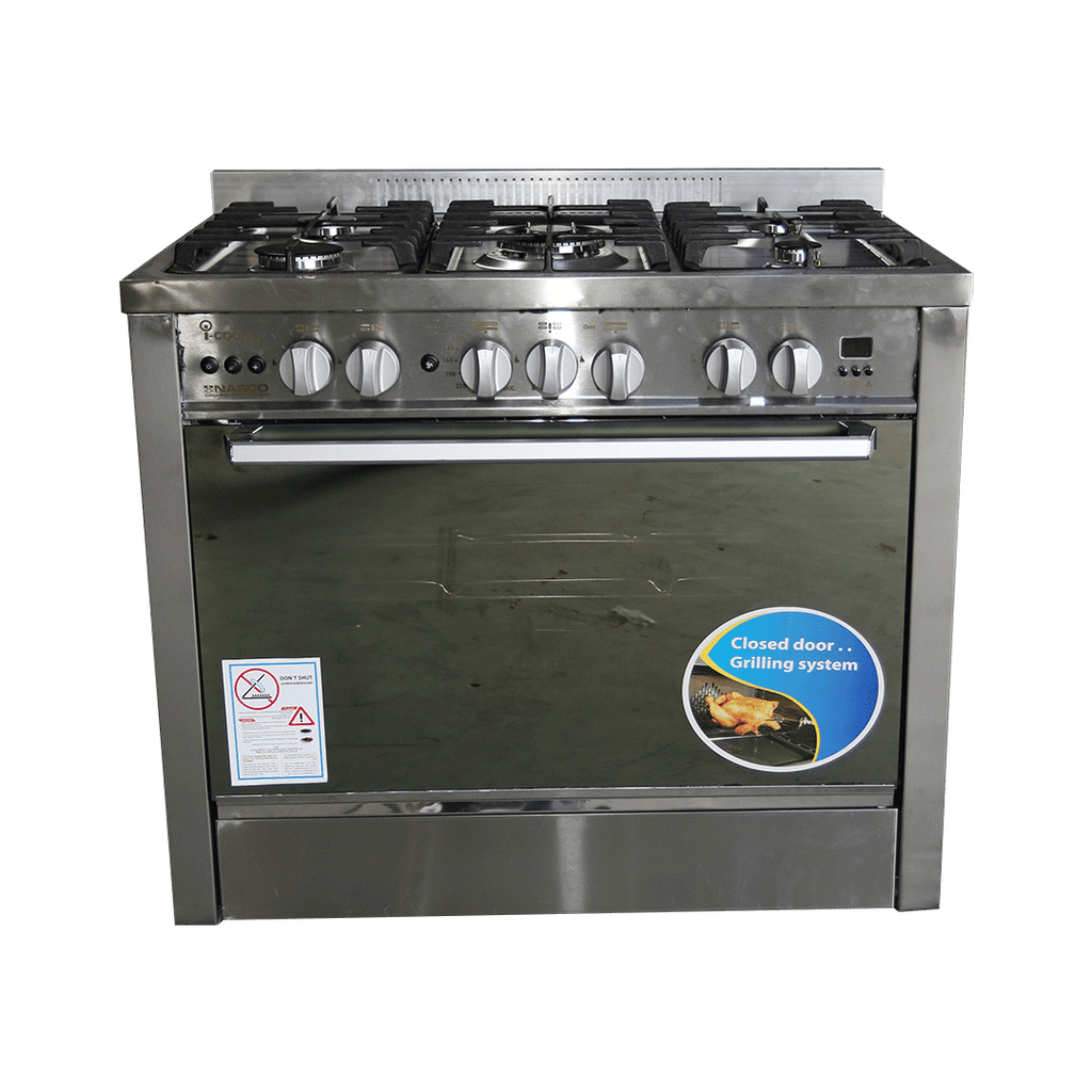 Nasco 60 x 90 cm 5-Burner Gas Cooker with Oven and Grill – Model C6090SS-1SC-511-IDSP – view 3