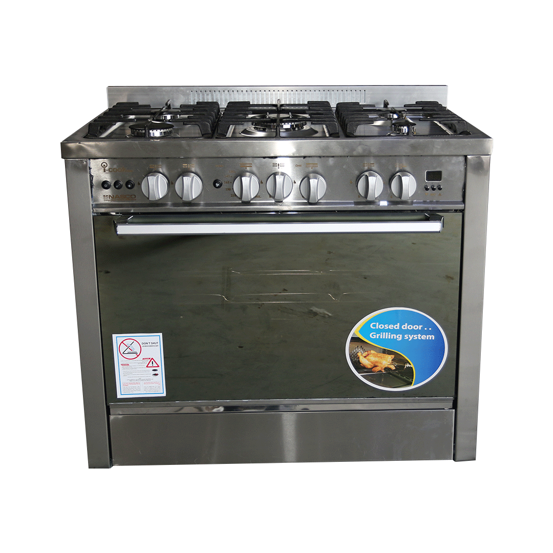 Nasco 60 x 90 cm 5-Burner Gas Cooker with Oven and Grill – Model C6090SS-1SC-511-IDSP – view 3