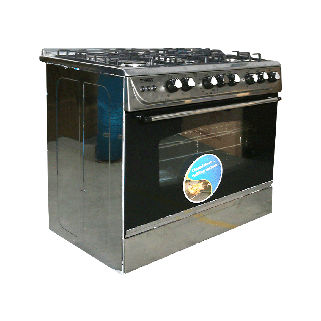 Nasco 60 x 90 cm 5-Burner Gas Cooker with Oven and Grill – Model C6090SS-FC-511 – view 2