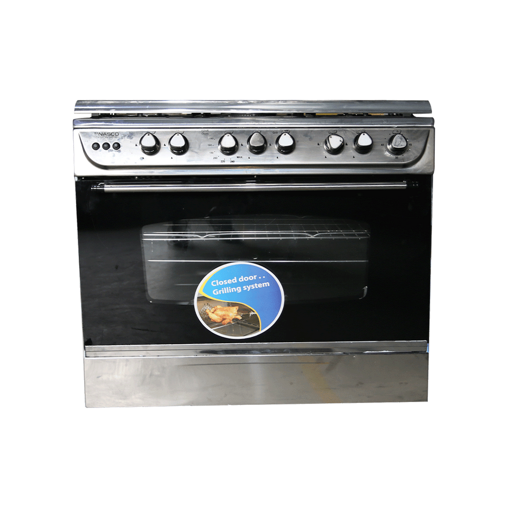 Nasco 60 x 90 cm 5-Burner Gas Cooker with Oven and Grill – Model C6090SS-FC-511 – view 4