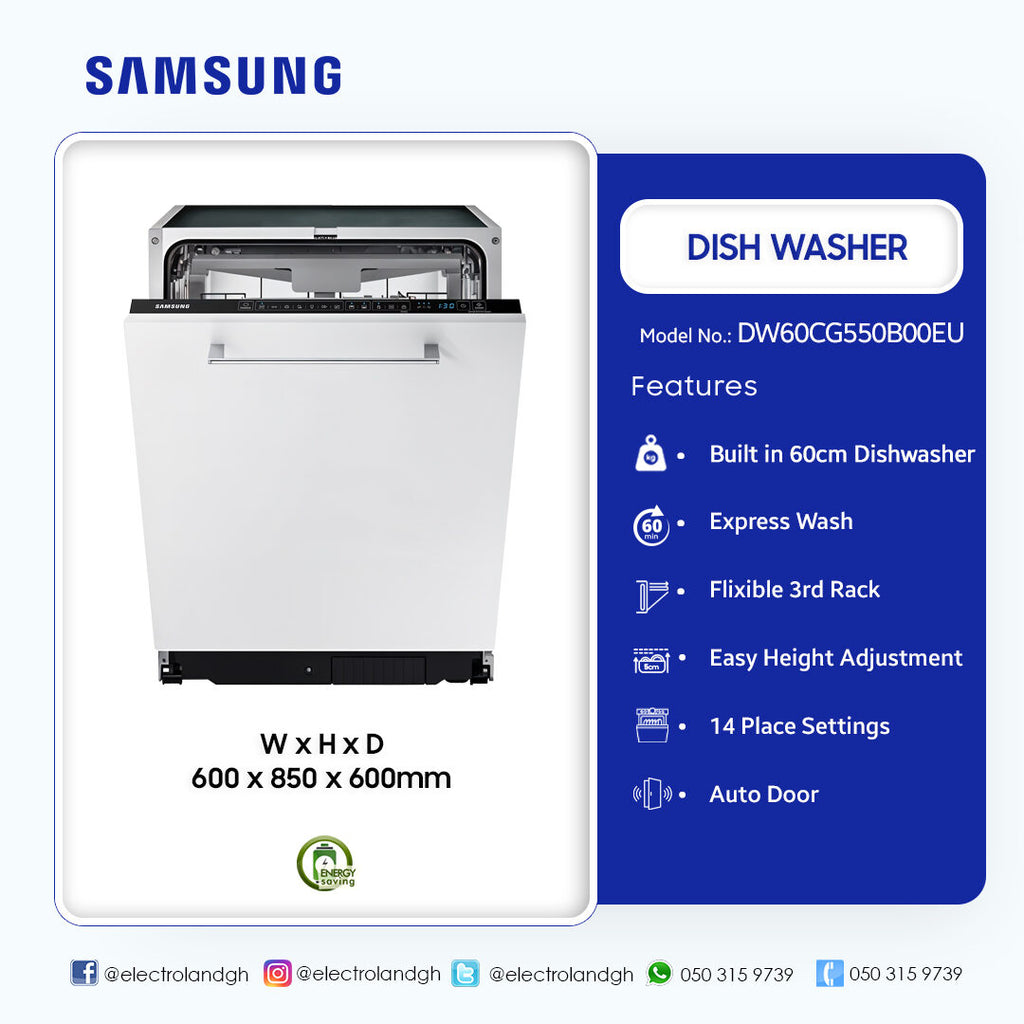 Samsung 14 Place Setting Fully Integrated Dishwasher – Model DW60CG550B00EU – view 4