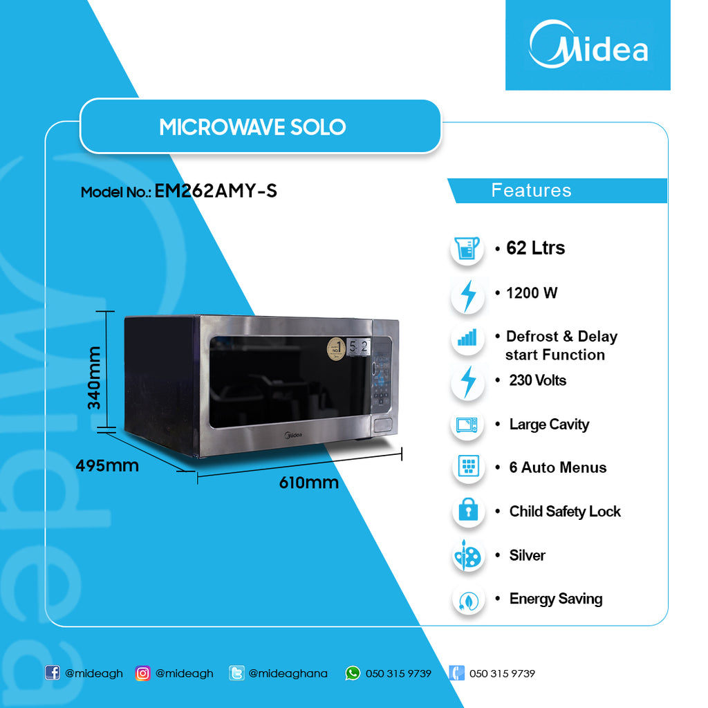 Midea 62 L Microwave Oven – Model EM262AMY-S – view 2