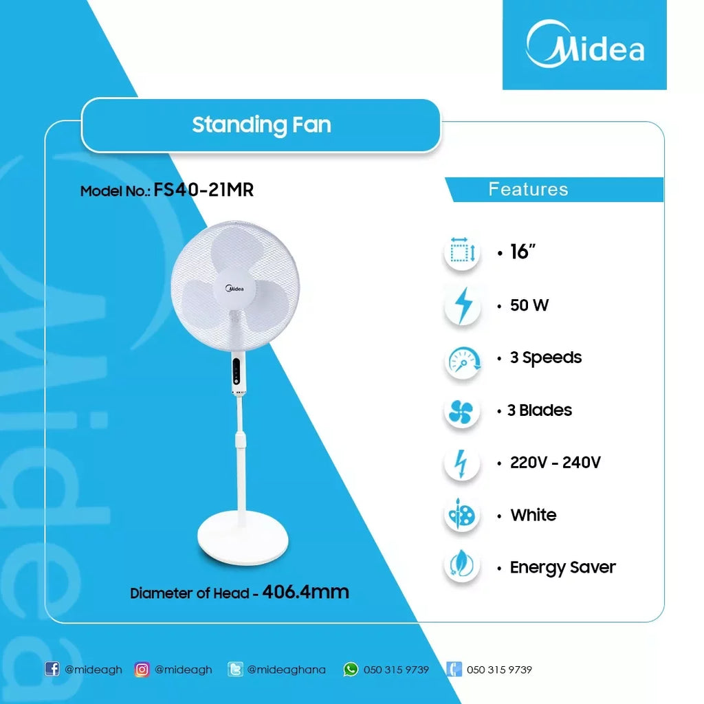 Midea Standing Fan – Model FS40-21MR