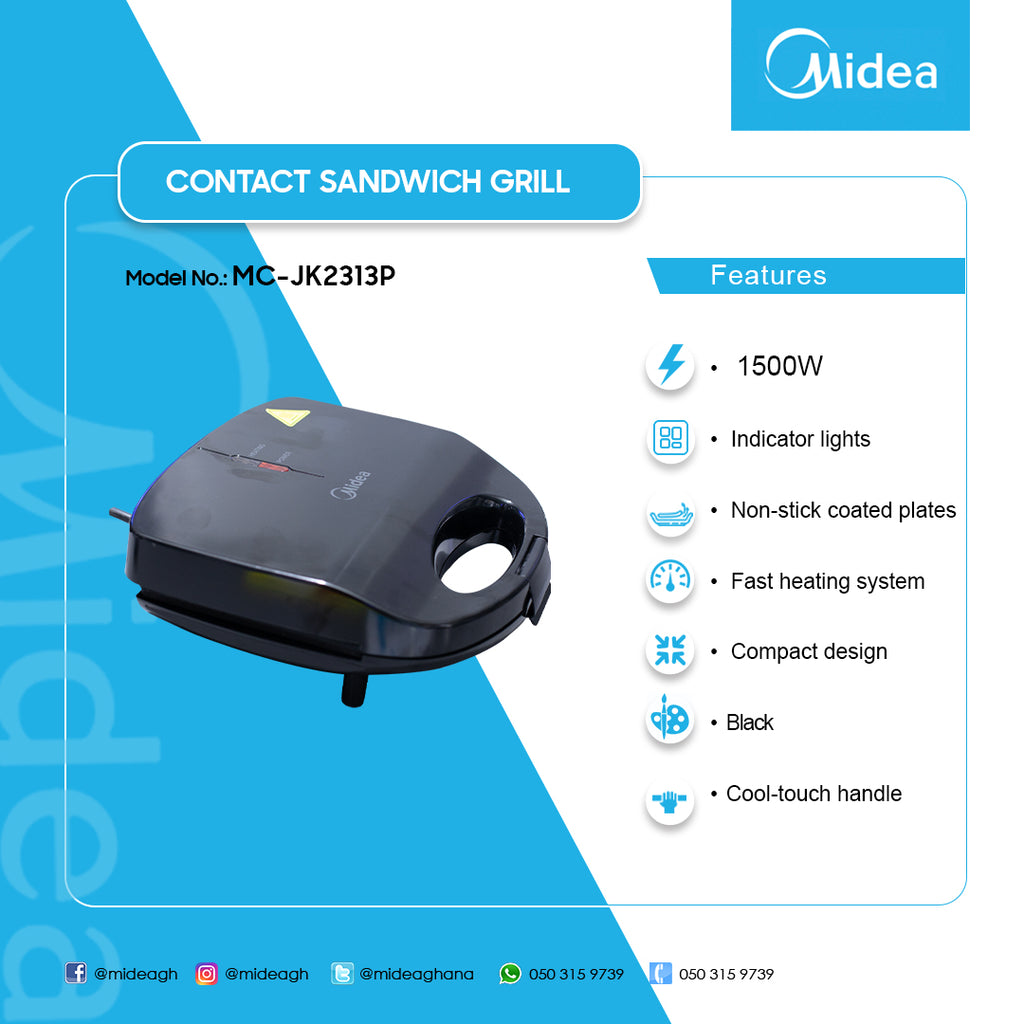 Midea 1500 W Steam Iron – Model MC-JK2313P – view 2
