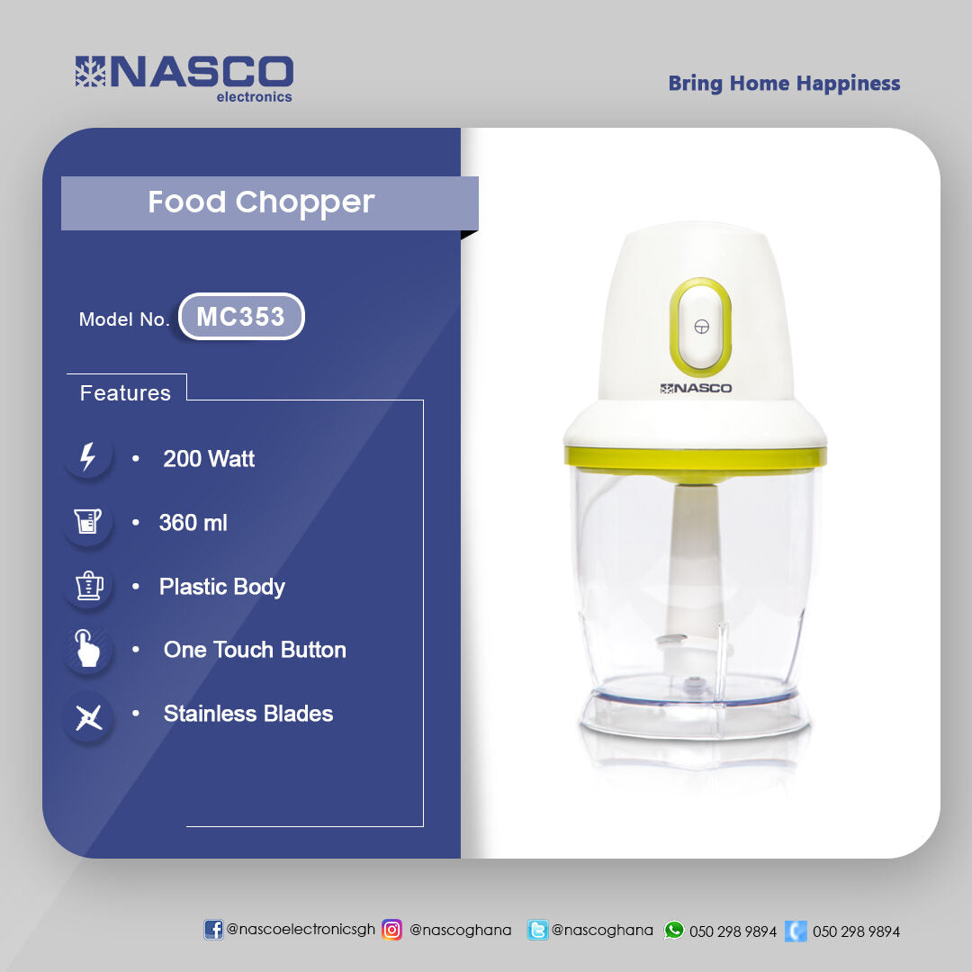 Nasco 200 W Food Chopper – Model MC353
