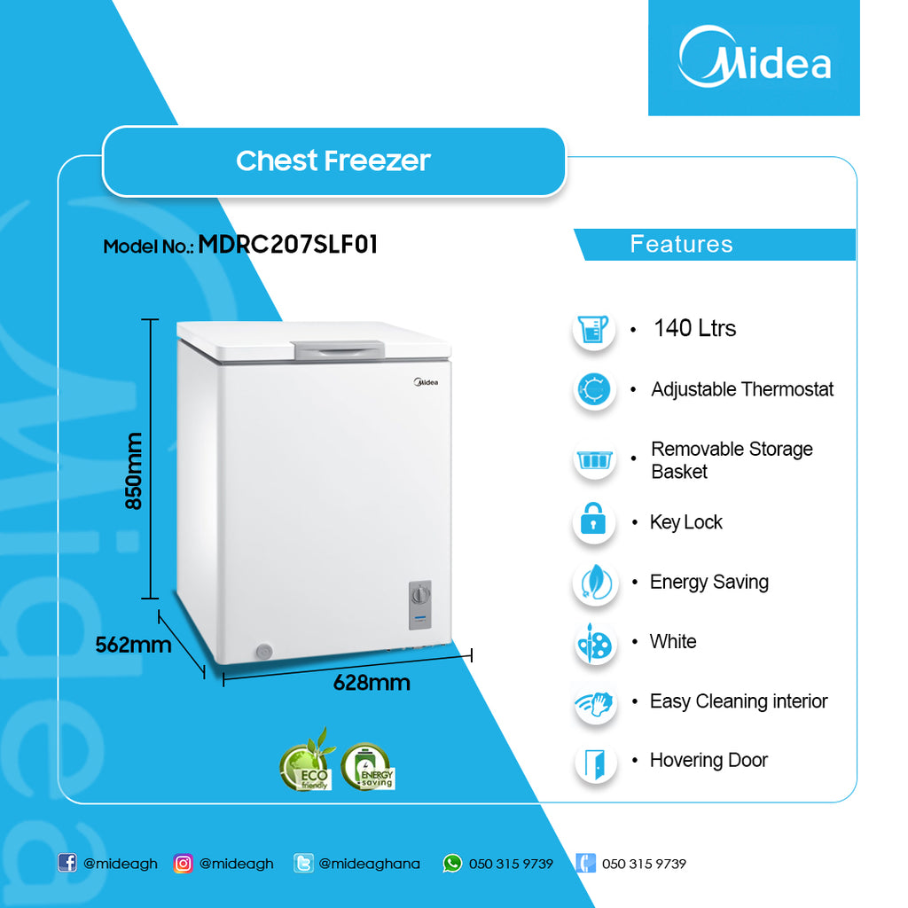 Midea 142 L Chest Freezer – Model MDRC207SLF01 – view 3