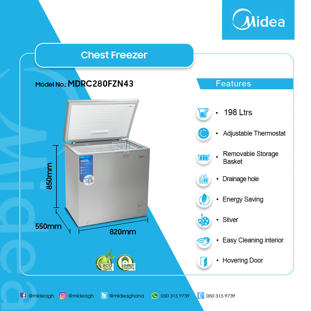Midea 198 L Chest Freezer – Model MDRC280FZN43 – view 4