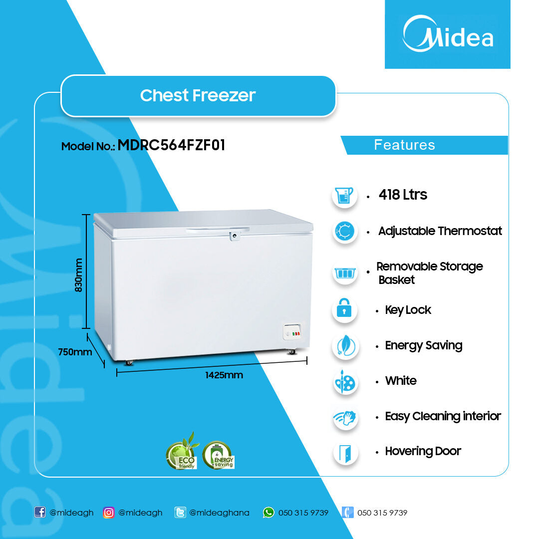 Midea 418 L Chest Freezer – Model MDRC564FZF01 – view 4