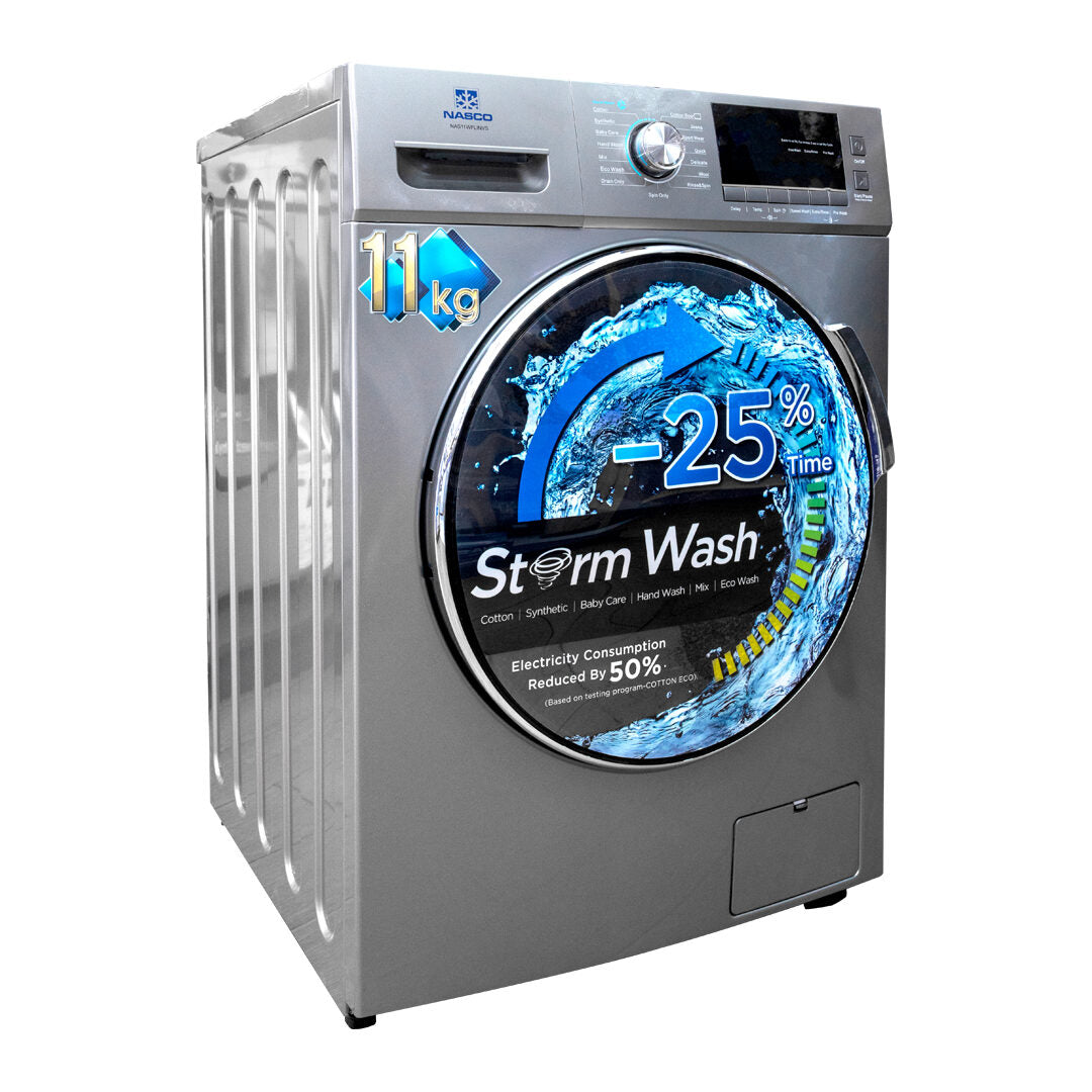 Nasco 11 kg Inverter Front Load Washing Machine – Model MFC110-U1401B