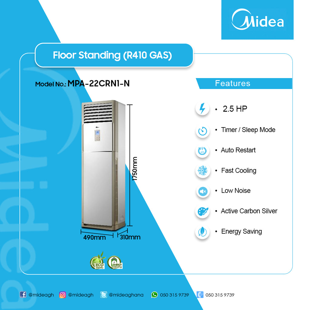 Midea 22,000 BTU Split Air Conditioner (R410A) – Model MPA-22CRN1-N – view 2