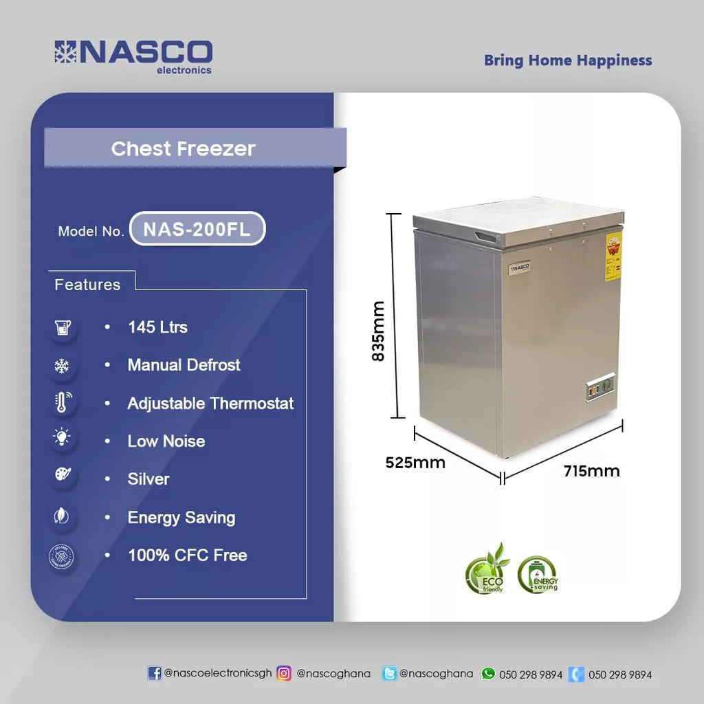 Nasco 150 L Chest Freezer – Model NAS-200FL – view 2