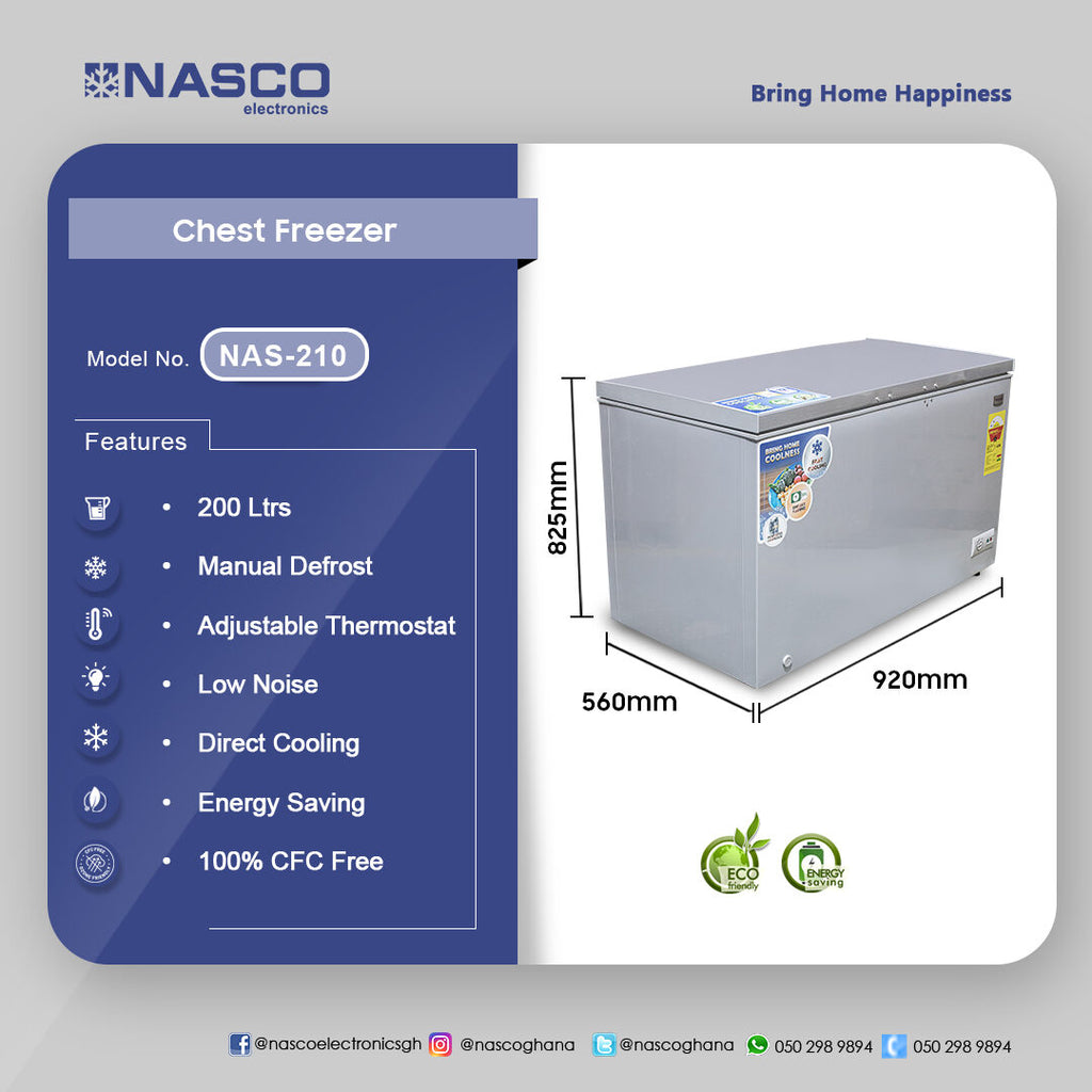 Nasco 200 L Chest Freezer – Model NAS-210 – view 4