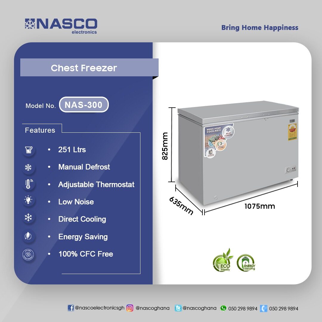 Nasco 251 L Chest Freezer – Model NAS-300 – view 4