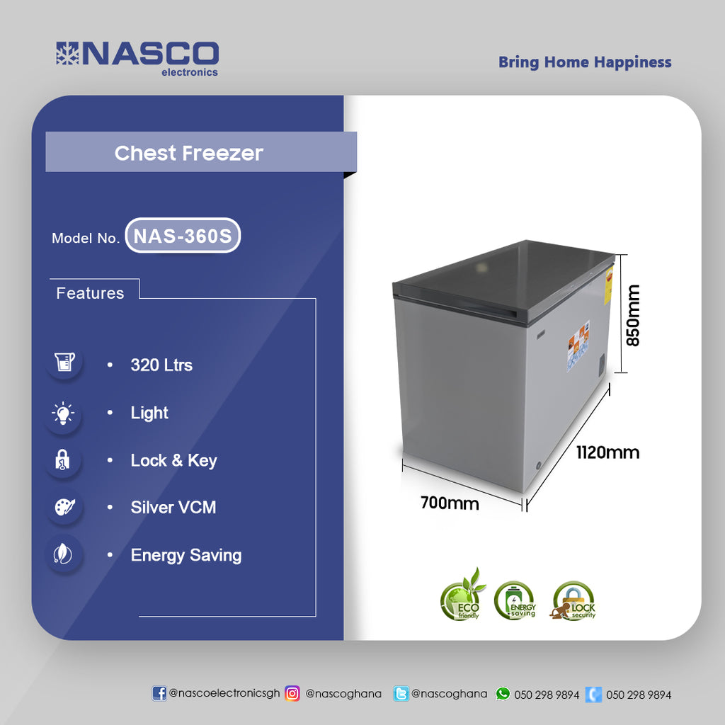 Nasco 290 L Chest Freezer – Model NAS-360 – view 3