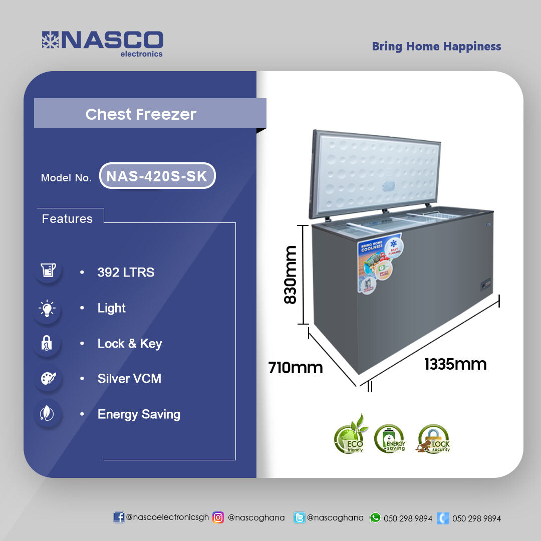 Nasco 392 L Chest Freezer – Model NAS-420S-SK – view 4