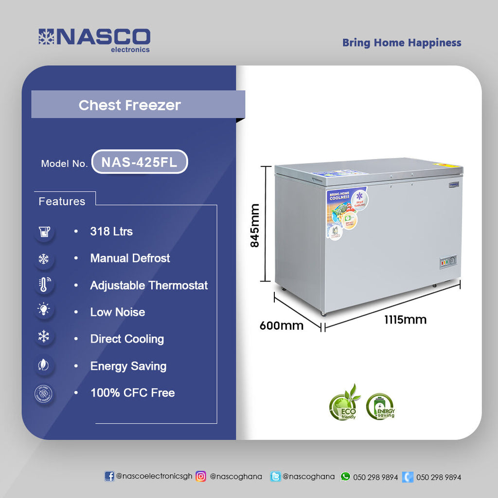Nasco 318 L Chest Freezer – Model NAS-425FL – view 4