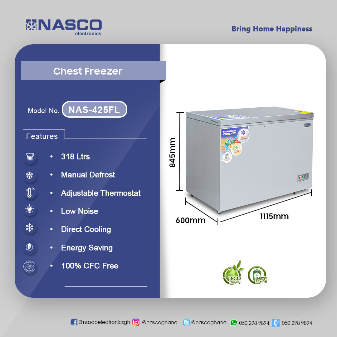 Nasco 318 L Chest Freezer – Model NAS-425FL – view 4