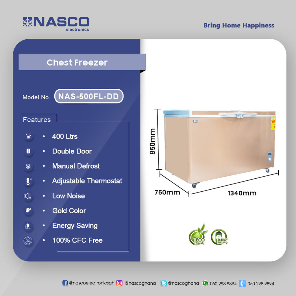 Nasco 425 L Double Door Chest Freezer – Model NAS-500FL-DD – view 4