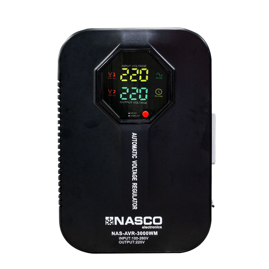 Nasco 3000 VA Automatic Voltage Regulator – Model NAS-AVR-3000WM – view 2