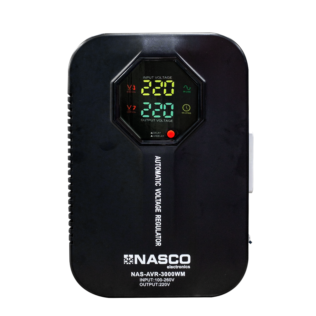 Nasco 3000 VA Automatic Voltage Regulator – Model NAS-AVR-3000WM – view 2