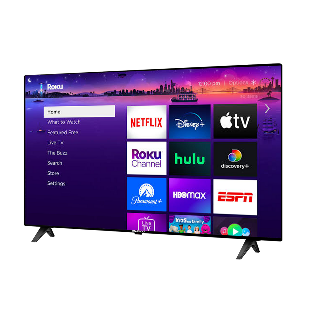 Nasco 43" Full HD Frameless Smart LED Television – Model NAS-B43FBFL-G