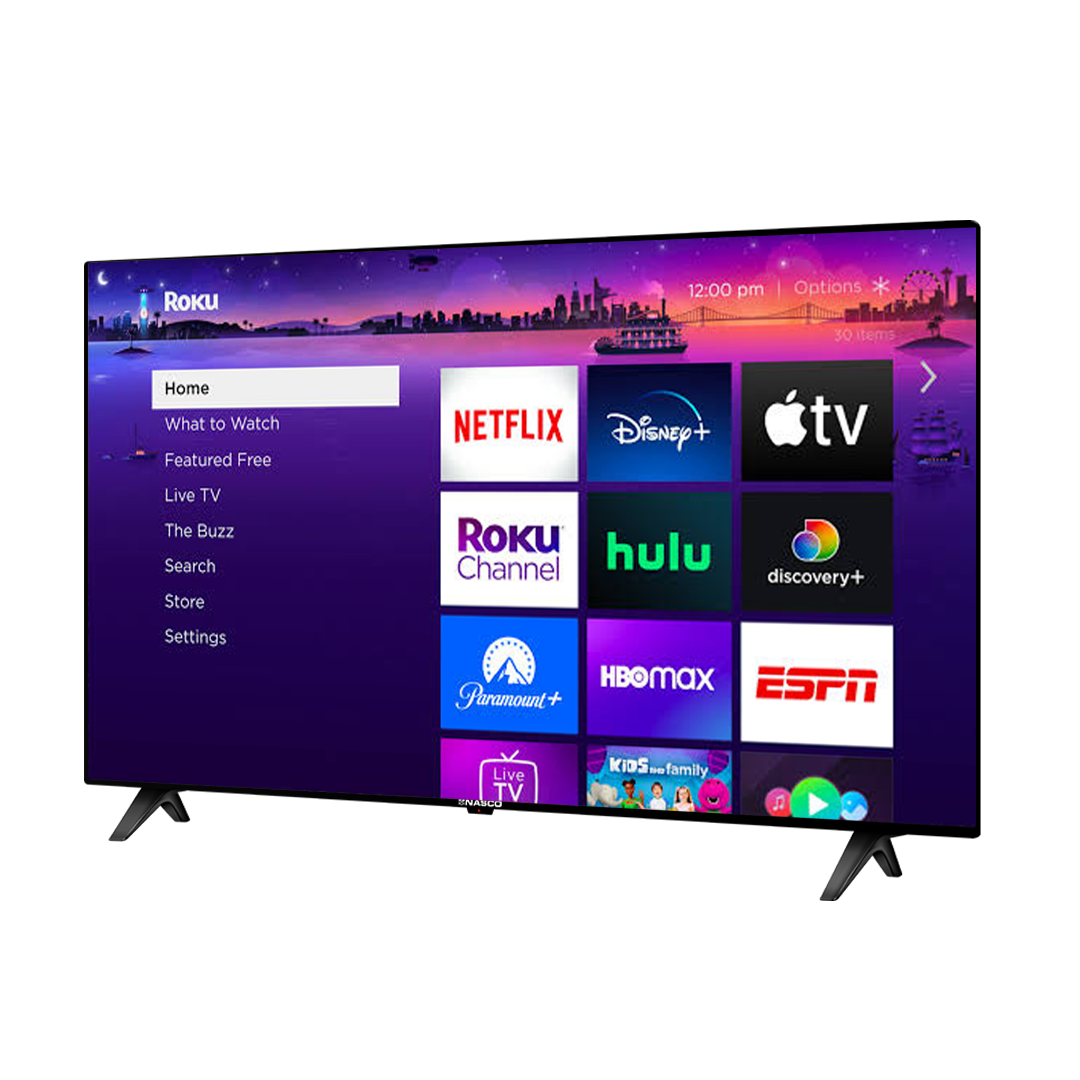 Nasco 43" Full HD Frameless Smart LED Television – Model NAS-B43FBFL-G