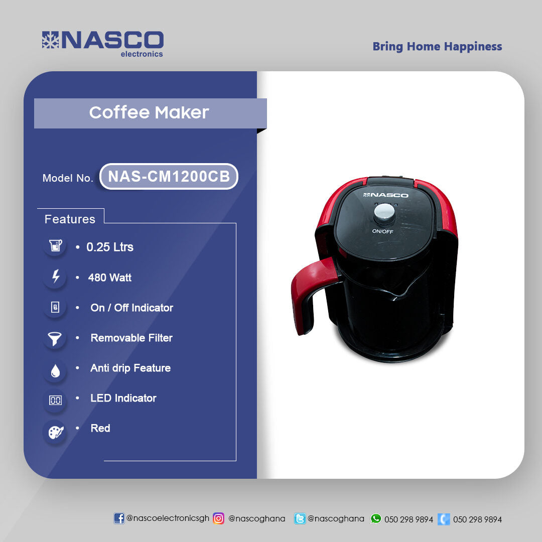 Nasco 480 W Turkish Coffee Maker – Model NAS-CM1200CB