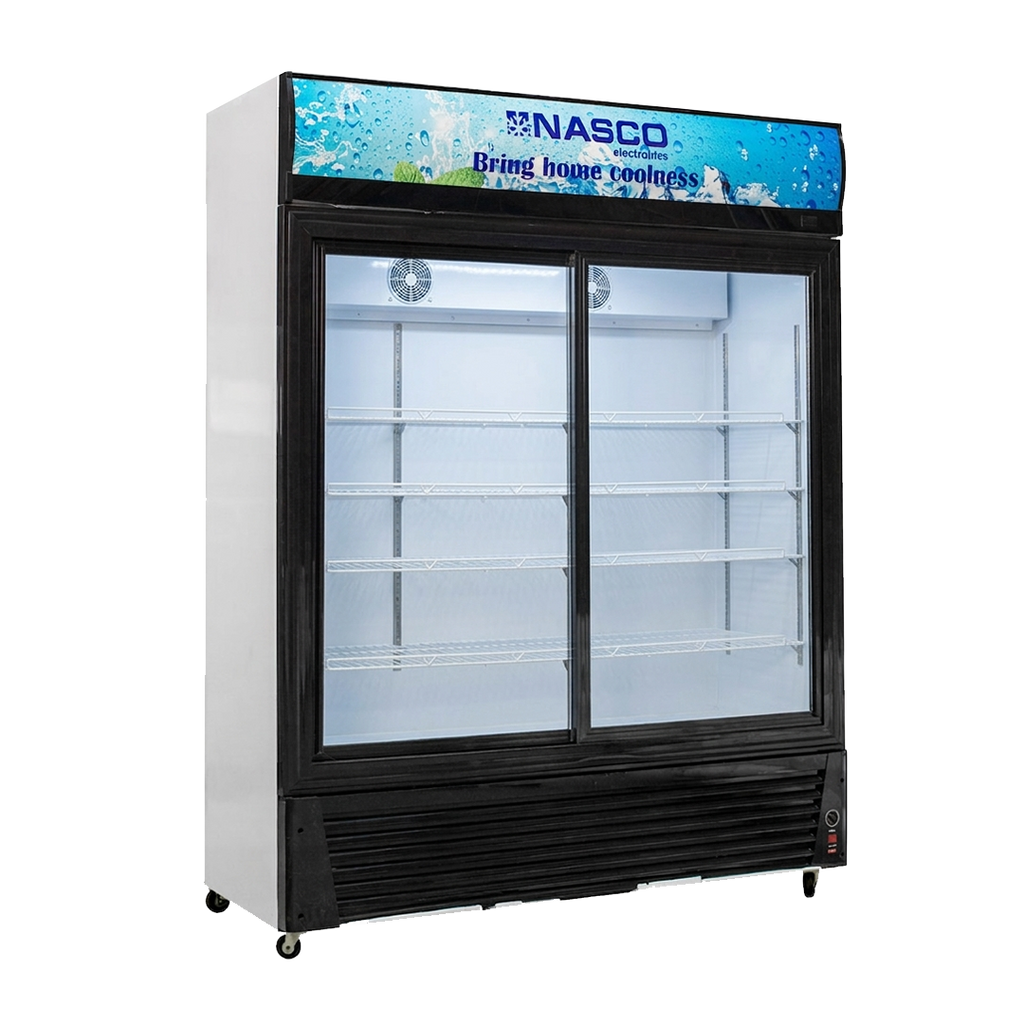 Nasco 1080 L Double Door Display Fridge – Model NAS-FL1300-2DR