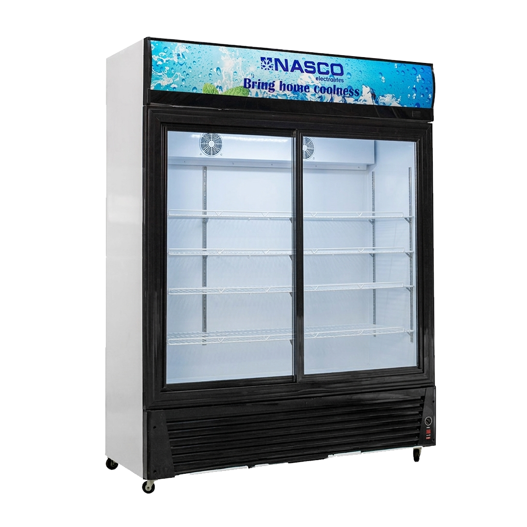Nasco 1080 L Double Door Display Fridge – Model NAS-FL1300-2DR