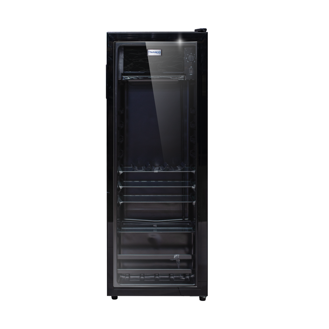 Nasco 150 L Glass Door Display Fridge – Model NAS-FL150SC