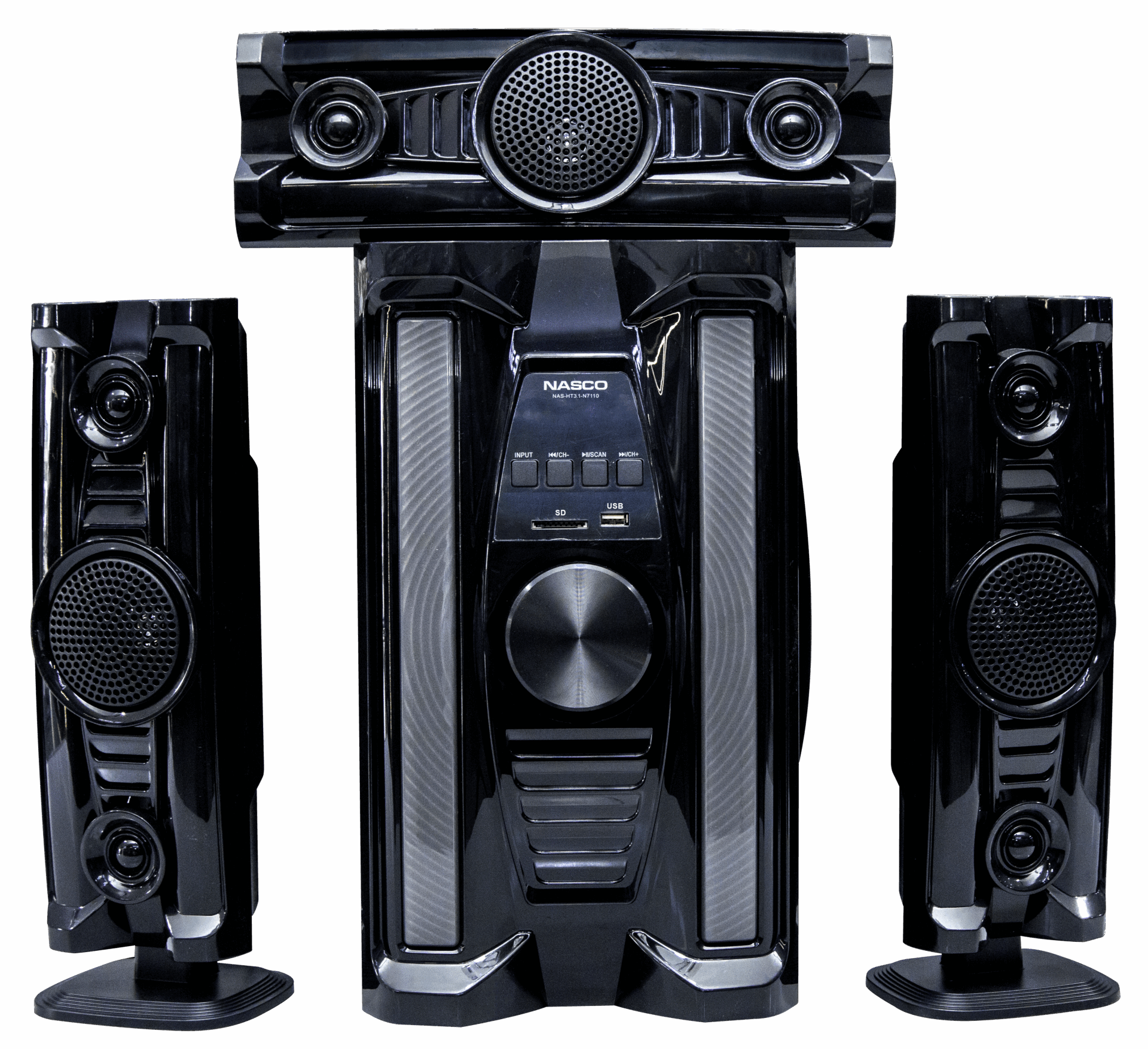 Nasco 3.1 Channel Tall Speaker Home Theatre System – Model NAS-HT3.1-N7110 – view 2