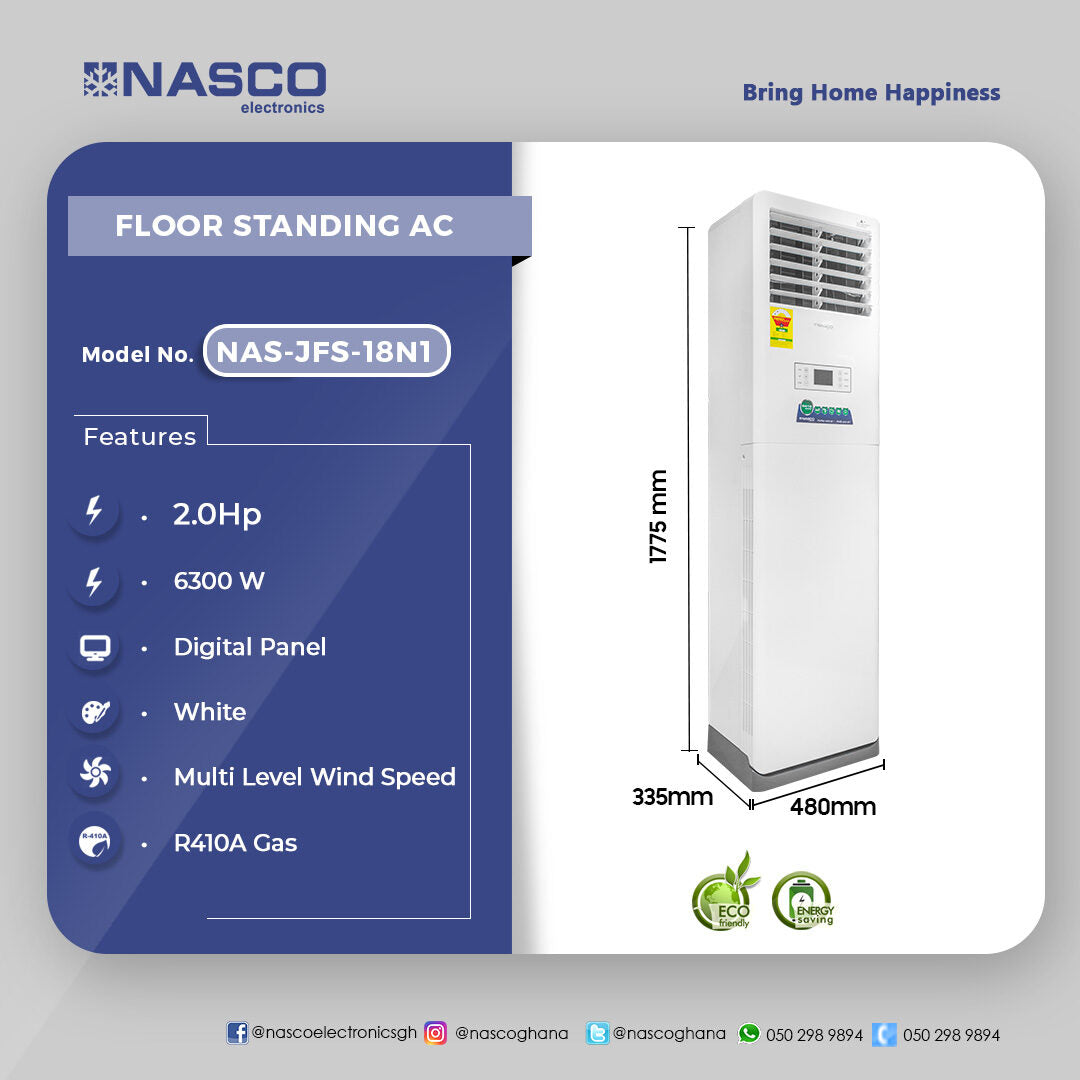 Nasco 18,000 BTU Air Conditioner – Model NAS-JFS-18N1