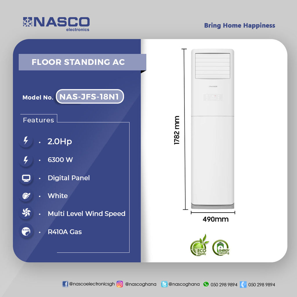 Nasco 18,000 BTU Air Conditioner – Model NAS-JFS-18N1 – view 2